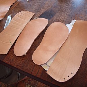 Leather work-hand stitched vellies/velskoene