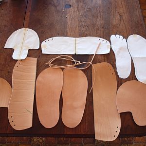 Leather work-hand stitched vellies/velskoene