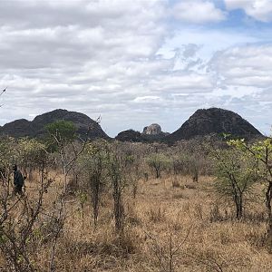 Looking back to the corridors between the rocky hills