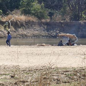 It was common to see fishing camps along the river