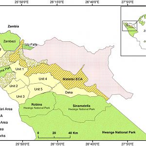 Map of Hunting Area Zimbabwe