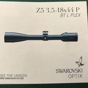 Swarovski Z5 3.5-18x44 Ballistic Turret