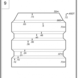 775 grain .732" Accurate Molds Bullet mold that looks like this