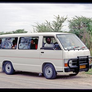 Goodbye to my friends on the mini-bus