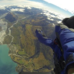 Sky Diving over the Southern Alps out of Queenstown New Zealand