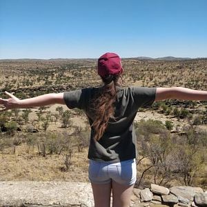 Admiring the view from the old German Fort