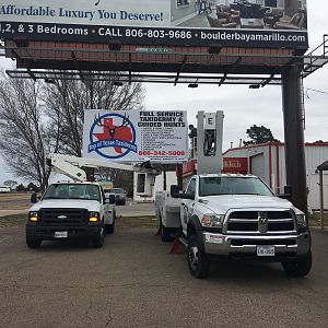 First and largest sign is getting installed today