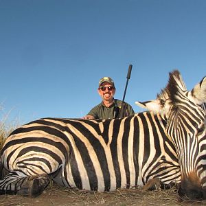 South Africa Hunting Burchell's Plain Zebra