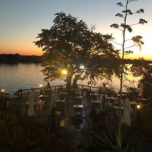 David Livingstone Safari Lodge and Spa situated  on the Zambezi river