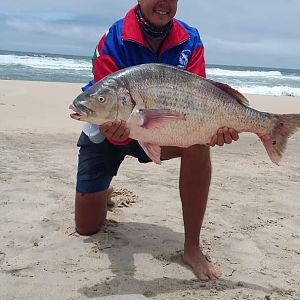 Fishing Steenbras in Namibia