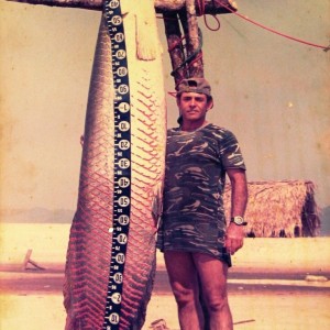 My brother with a small Pirarucu Araguaia River