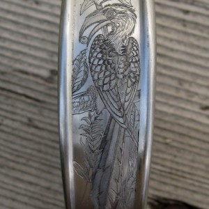 Engraved long trigger guard