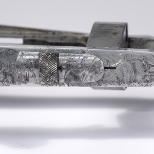 Cape Buffalo Engraving on Double Rifle