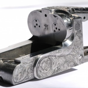 Cape Buffalo Engraving on Double Rifle