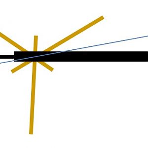 Rifle position on shooting sticks