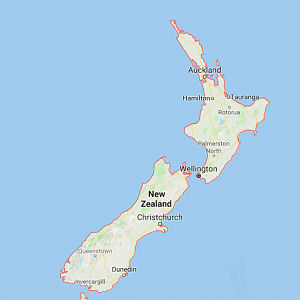 Map of New Zealand