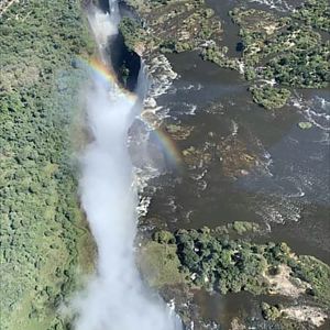 Arial pic of Victoria Falls Zimbabwe