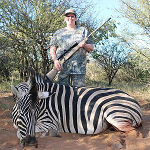 South Africa Hunt Burchell's Plain Zebra