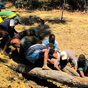 Building a vehicle bridge Zambia