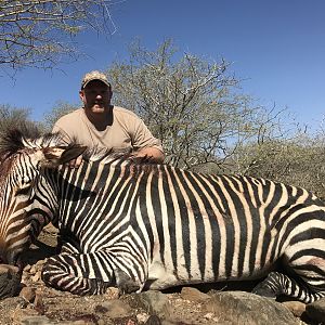 Hunting Burchell's Plain Zebra in Namibia