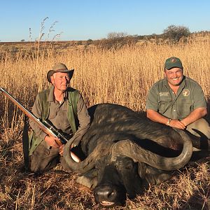 My Father with a Dugga Boy Buffalo