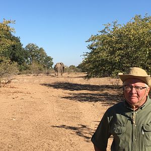 Elephant encounter while hunting