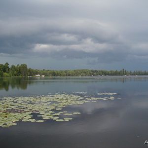 Thunderstorm moving in over Pelican Lake WI