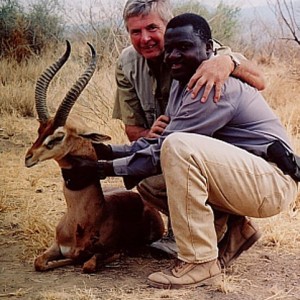 Bela Hidvegi with Gerenuk hunted in Tanzania