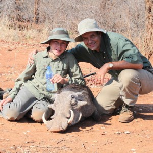 Warthog hunted in Zimbabwe