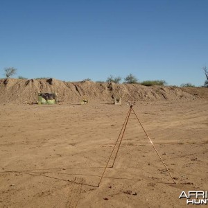 In the AZ desert practicing before my Zimbabwe hunt