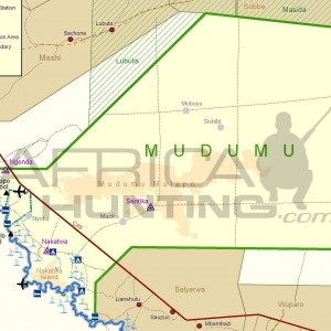 Mudumu National Park Map, Namibia