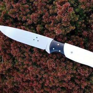 Safari Knife with curve backed Buffalo Horn Bolsters