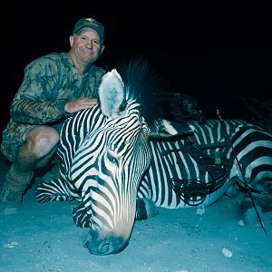 Bow Hunt Hartmann's Mountain Zebra in Namibia