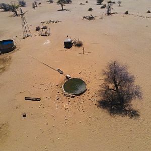 Hunting Blind Setup in Namibia