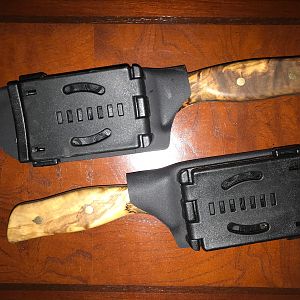 Spear Point Knives with African Wild Olive handles