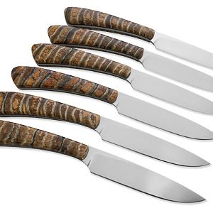 Arno Bernard Mammoth Molar Handled Steak Knives from African Sporting Creations