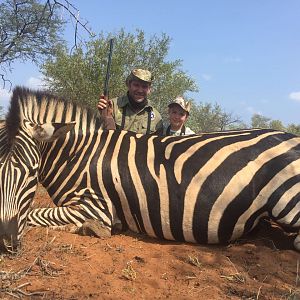 South Africa Hunting Burchell's Plain Zebra