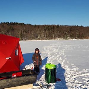 Ice Fishing in Maine USA