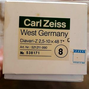 Zeiss Diavari 2.5-10×48T West German scope