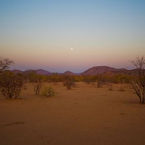 Moon rise as we head back to camp