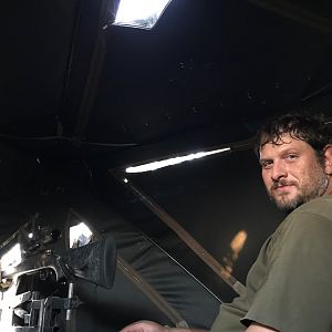 Inside the hunting blind