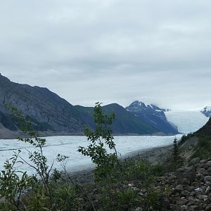 Exploring the Root Glacier Alaska USA