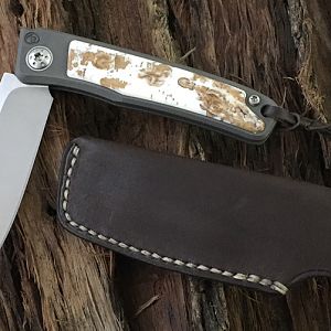 Warthog Tusk (Dyed) Rinkhals Slip Joint Folder from African Sporting Creations