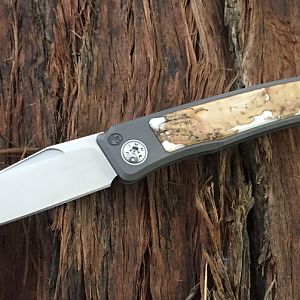 Warthog Tusk (Dyed) Rinkhals Slip Joint Folder from African Sporting Creations