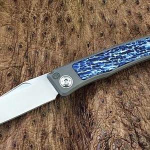 Kudu Bone (Jean Blue) Rinkhals Slip Joint Folder from African Sporting Creations