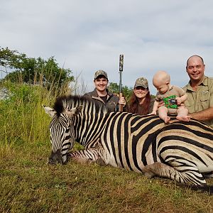 South Africa Hunting Burchell's Plain Zebra