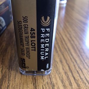 458 Rigby Lott Federal Premium Safari Cape-Shok Ammunition