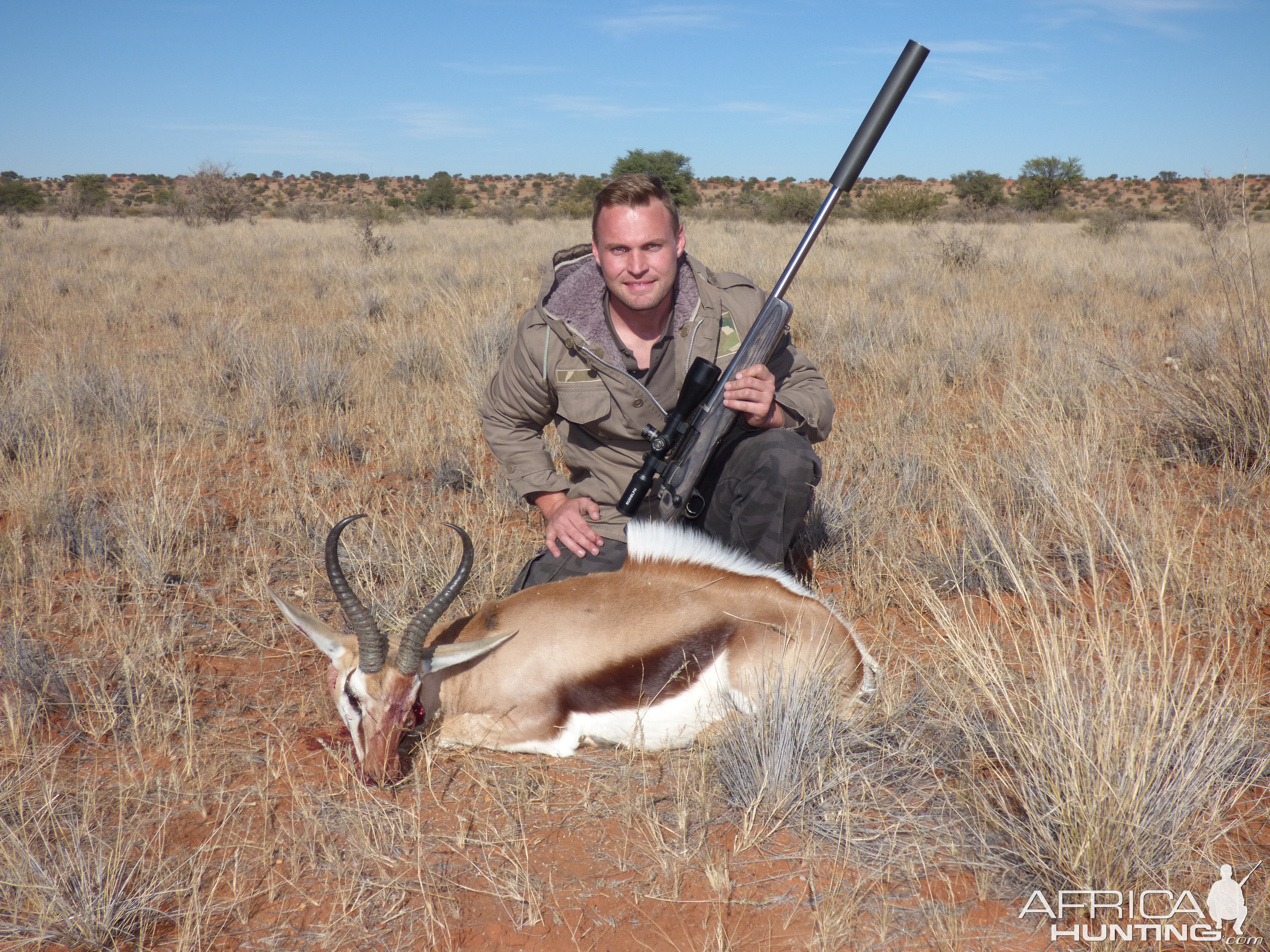 14" Kalahari Springbuck hunted in Namibia by Charl Kemp