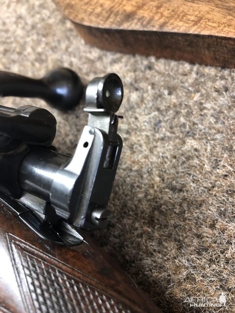 375 H&H by Holland & Holland Aperture sight windage adjustment