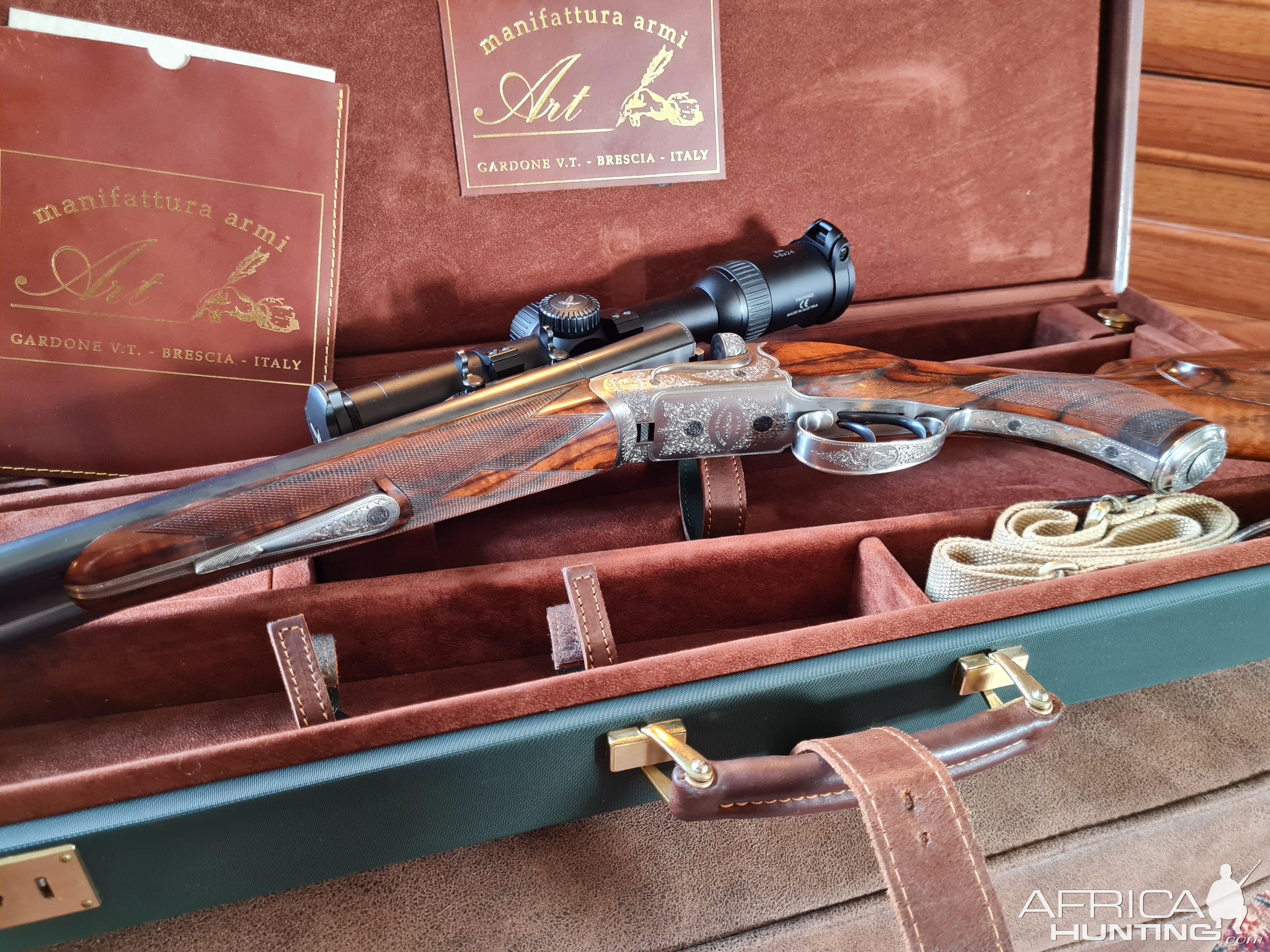 .375 Holland & Holland Flanged Magnum Gardone VT Double Rifle